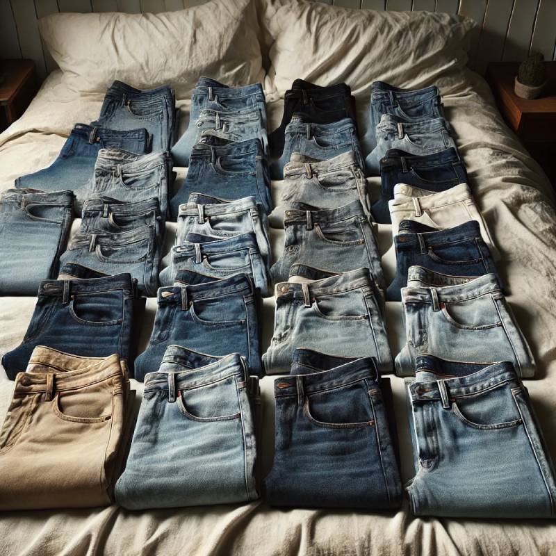 nombreux jeans