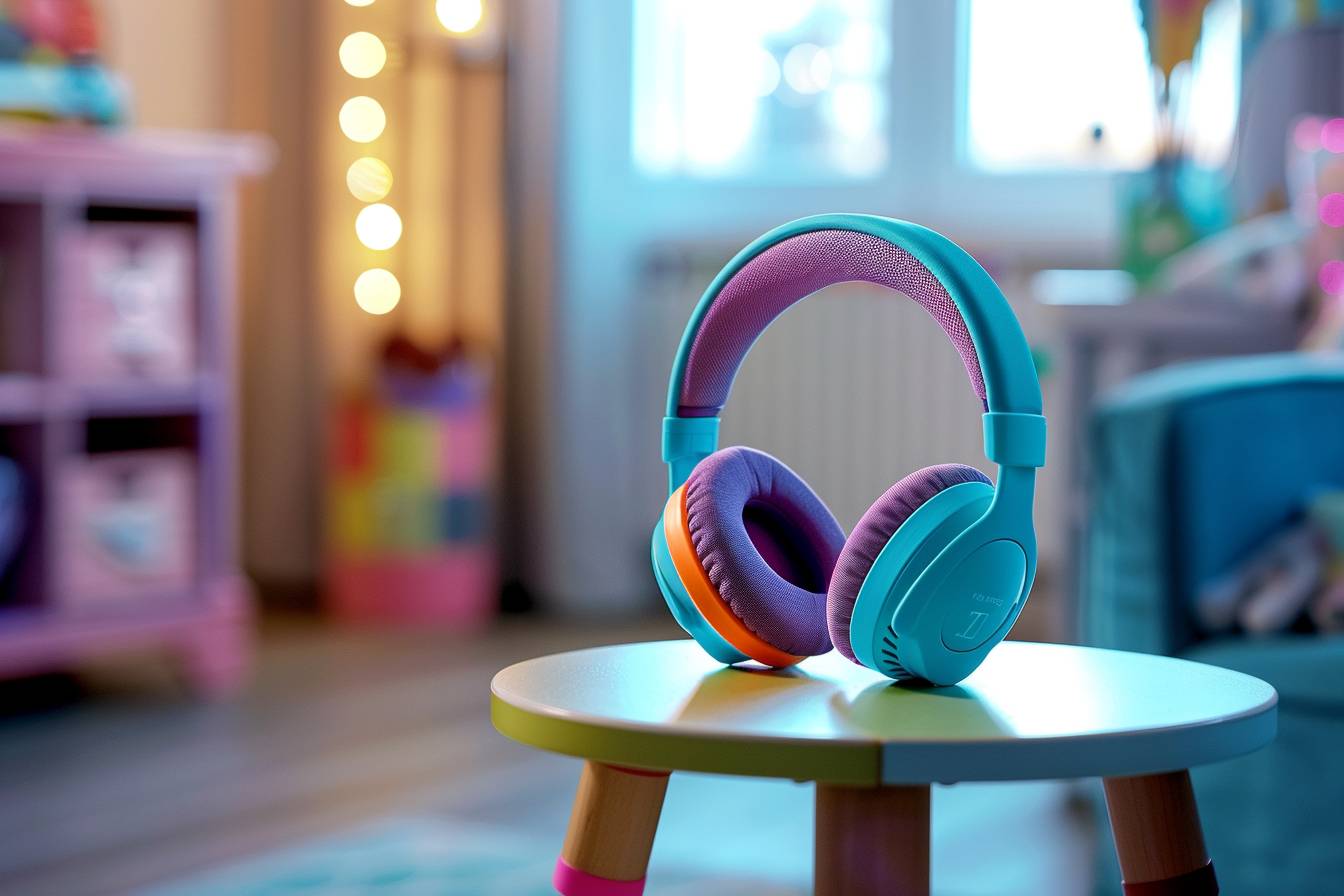 Casque audio adapté pour un enfant de 10 ans  
Casque coloré pour les oreilles d'un jeune auditeur