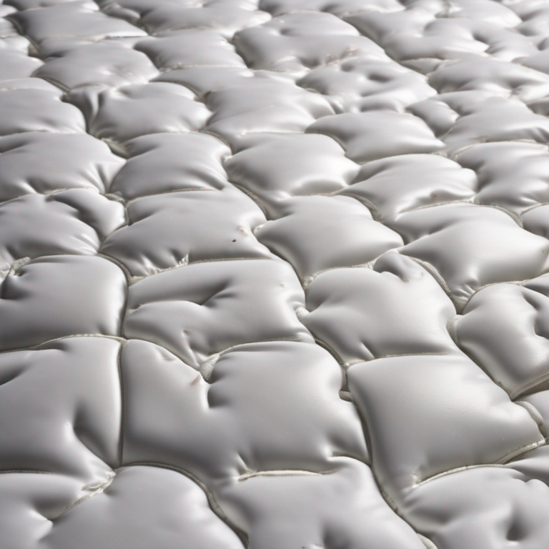 Un matelas avec des taches visibles sur sa surface